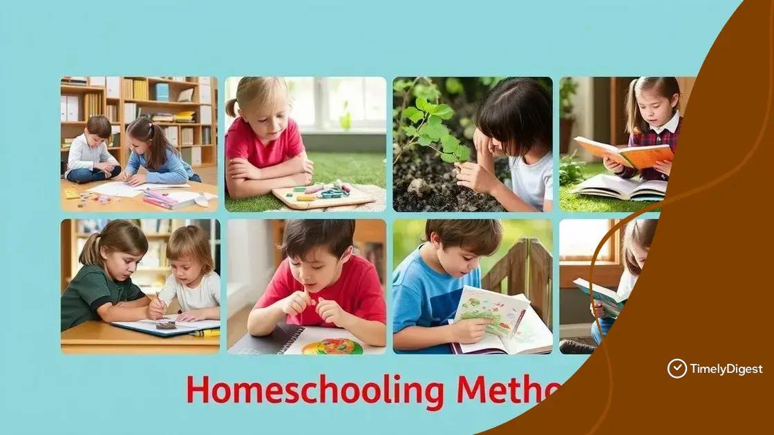 Popular homeschooling methods and approaches